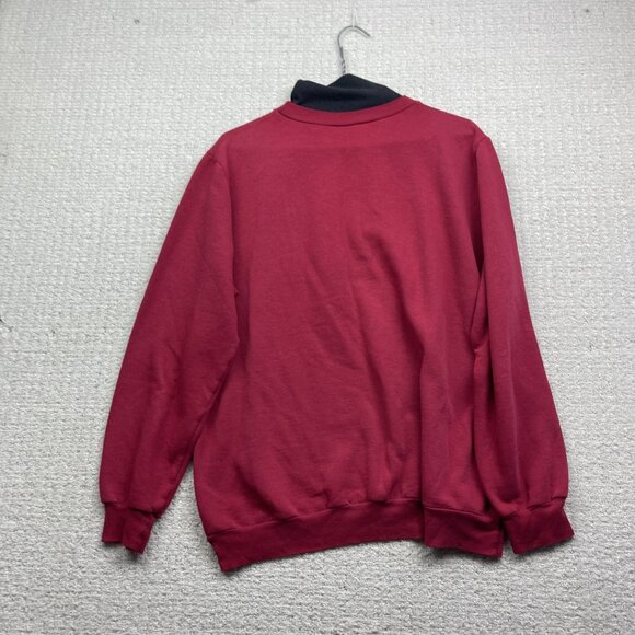 VTG Mountain Ridge Sweatshirt Bear Graphic Red Mock Neck Men Men L Canada Made - Picture 13 of 14